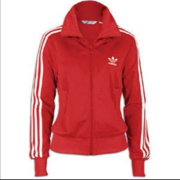 red and white adidas sweat suit